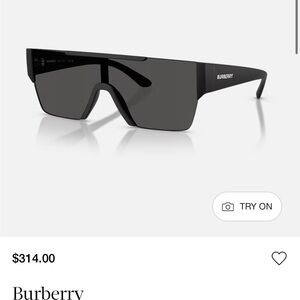 Burberry Dark Gray Shield Sunglasses
